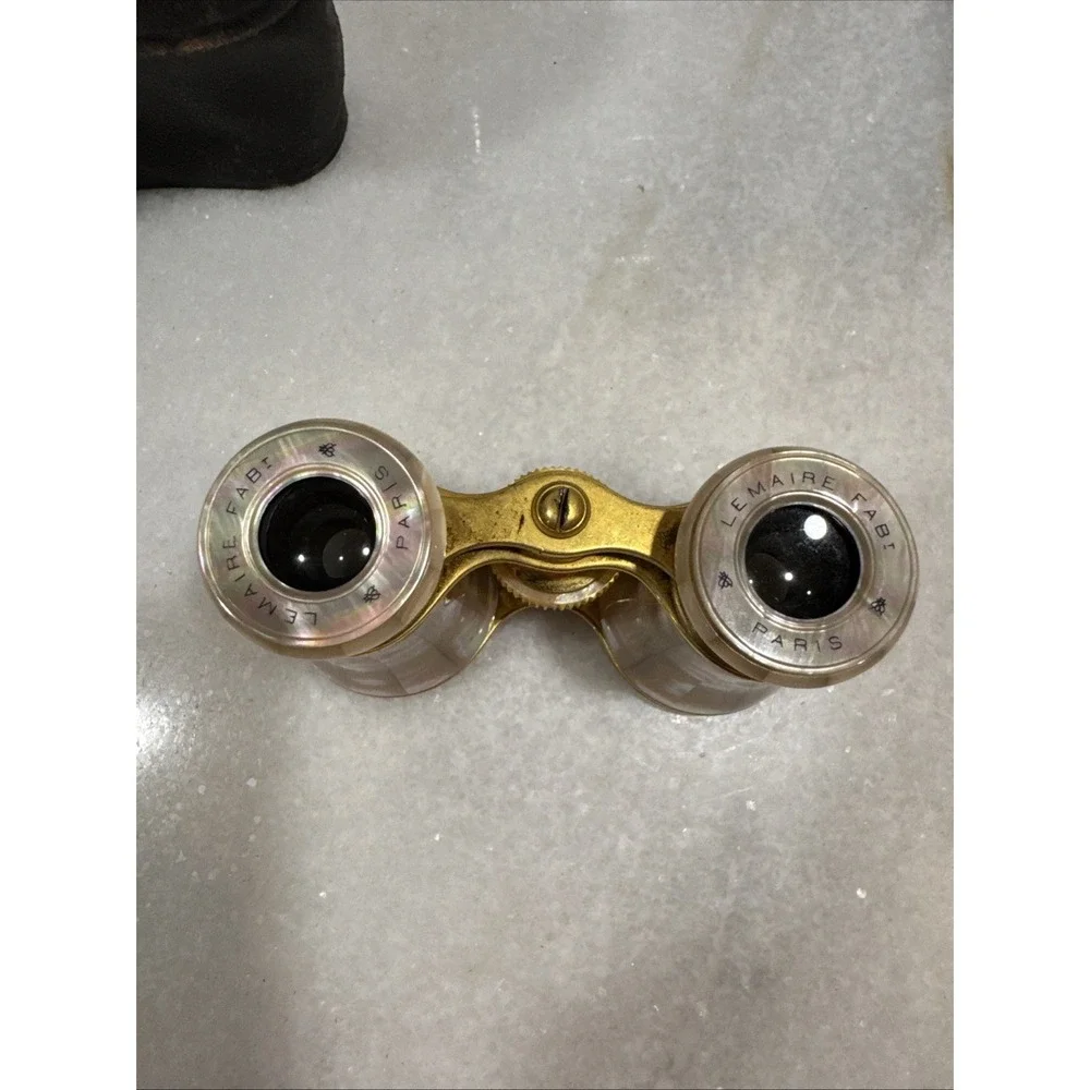 LeMaire FI Paris Vintage Opera Glasses/caseMother of Pearl  1850-1900 EraOLA0058